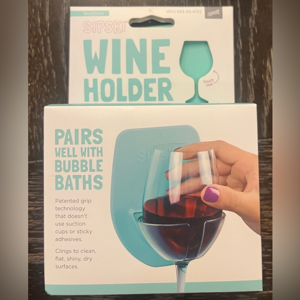 Sipsi Wine Holder in Seafoam. NWT